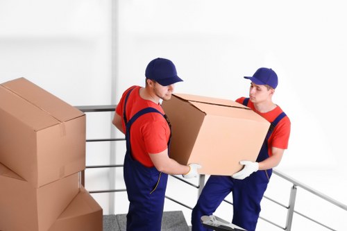 Local moving team handling property access in Romford