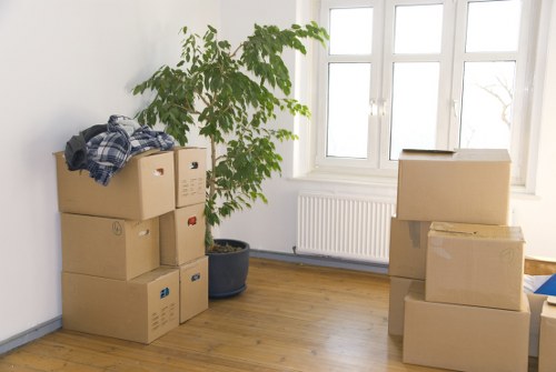 Preparing household items for transport in Romford