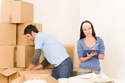 Example moving job in a busy Romford area with furniture loading